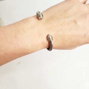 Metal Cuff bracelet with crystals
